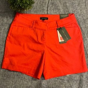 The Limited red tailored shorts